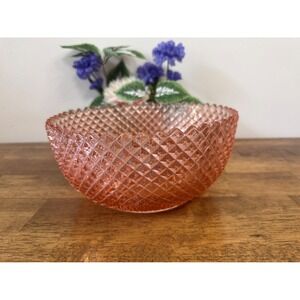 Anchor Hocking Miss America Large Pink Depression Glass Bowl‎ Diamond Point